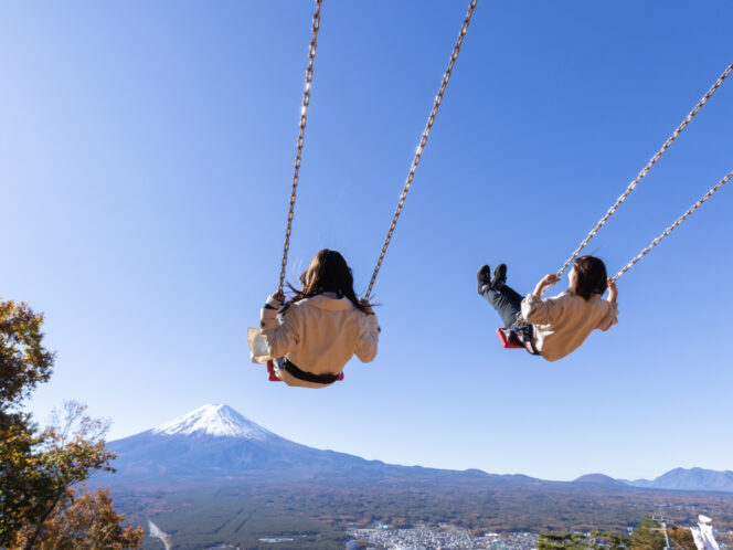 
					Nikmati Pemandangan Gunung fuji dengan berayun di Kachi-kachi Yama Superb Viewing Swing